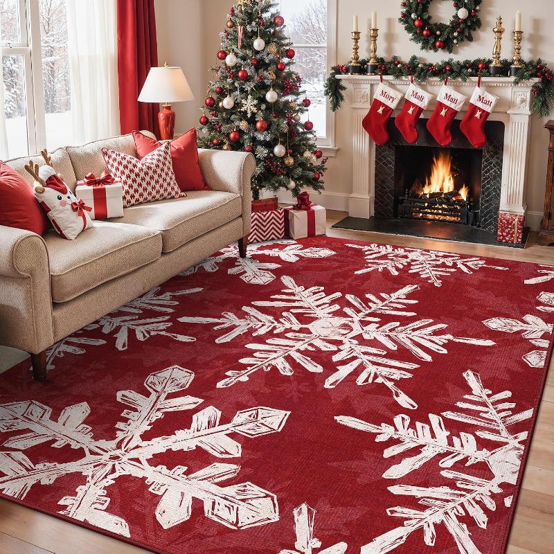 Noel Temalı Dikdörtgen Halı Ka - Printing On Commercial incelemesi ve fiyatı